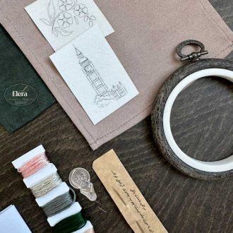 عکس اقلام موجود در کیت گلدوزی به قدر شروع کارگاه گلدوزی نورگه ترکیه