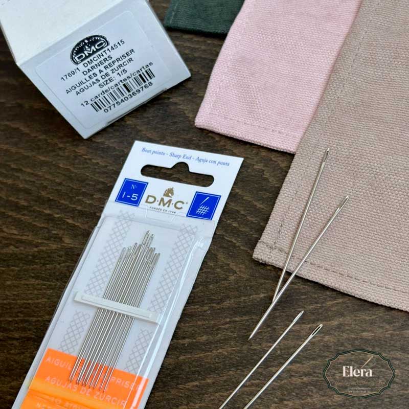 یک بسته سوزن گلدوزی شماره 1 تا 5 دمسه بسیار با کیفیت مخصوص دوخت هنری آینه دوزی